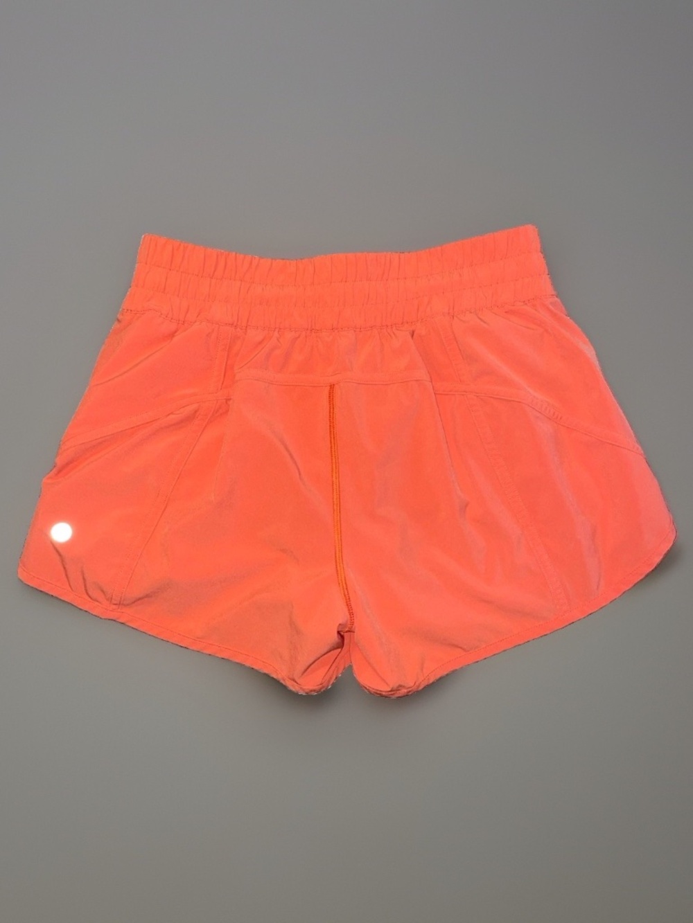 Lululemon Hotty Hot Low Rise Shorts Size 8 Lined Active Running 4" Orange